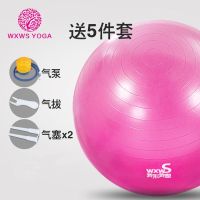 瑜伽球加厚防爆初学者女减肥孕妇专用助产分娩儿童训练健身球 粉色[送气泵+气拔+气塞] 45cm(儿童特惠款)