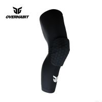 JG新品蜂窝防撞护膝加长防护护腿户外跑步篮球护具训练装备 黑色蜂窝护腿（单只装） M(上腿围34-45CM）