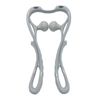 颈椎按摩器小型手拿颈肩脖子揉捏手持式保健家用夹脖子颈部按摩器 灰色礼盒款