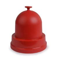 防作弊电动骰盅筛子带盖透明罩筛盅色盅配5颗骰子色子送电池大号 红色