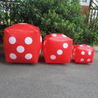 大号儿童玩具充气骰子筛子趣味运动会游戏道具色子活动促销骰子 对角40cm红色
