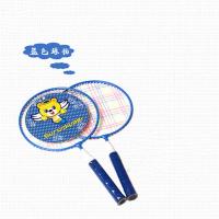 儿童羽毛球拍3-12岁双拍初级小孩超轻小学生宝宝初学球拍套装 蓝色2支拍+背包+6球