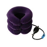 充气颈托护颈医用矫正理疗颈椎病颈部按摩治疗拉伸家用 全绒单管紫色