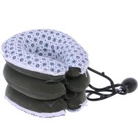 可拆洗充气式家用拉伸全绒颈椎按摩器护颈颈托医用 全绒可拆洗中灰