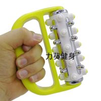 日本手持滚轮按摩器瘦小腿部肌肉放松器颈部肩部运动滚轴按摩器材