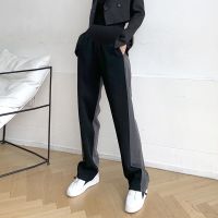 孕妇裤子春秋外穿时尚加厚春夏装长裤春季阔腿运动打底棉裤春夏装 M号适合80斤-105斤 黑色（春秋款）