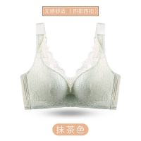 哺乳内衣防下垂喂奶母乳胸罩怀孕期聚拢性感蕾丝无钢圈孕妇文胸女 Y3392-1件装[抹茶] 34/75