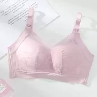 孕妇内衣哺乳文胸罩女产后喂奶舒适怀孕期专用薄款聚拢防下垂 [交叉薄款]藕粉 75B