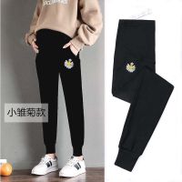 孕妇裤子春秋款外穿长裤时尚小雏菊打底秋冬加绒加厚运动怀孕妇装 小雏菊款(夏季款) M[90-115斤]