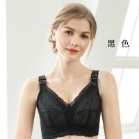 孕妇无钢圈全杯大码哺乳文胸 喂奶调整型聚拢胸罩内衣大胸显小 黑色 75B