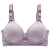 孕妇内衣哺乳文胸喂奶防下垂聚拢怀孕期女纯棉舒适胸罩孕期专用薄 藕色[1件装] 34-75 BC