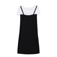 哺乳衣喂奶上衣2020新外出时尚夏装季大码宽松T恤中长款连衣裙服 白色【常规款无拉链】 M