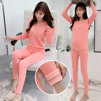 孕妇装冬装纯棉哺乳期衣服孕妇保暖内衣套装外出春秋月子服睡衣 粉色 M-建议80斤-105斤