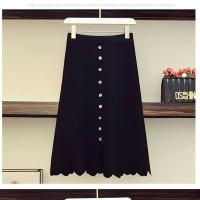 大码女装200斤胖妹妹春秋套装女洋气遮肚显瘦小香风连衣裙两件套[3月22日发完] 半身裙 单件 M [建议80-100斤