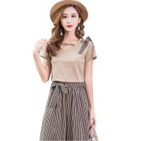 哺乳套装夏季2021新款产后时尚外出辣妈喂奶衣宽松显瘦喂奶T恤潮 单件哺乳T恤[哺乳款] M[建议80--100斤]