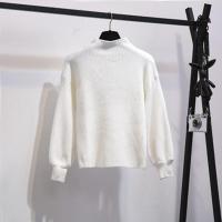 2021新款法式复古气质连衣裙收腰显瘦毛衣背带长裙女春秋两件套装 单件白色毛衣 S [建议95斤以内]