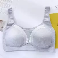 孕妇喂奶内衣无钢圈前开扣哺乳文胸聚拢防下垂怀孕期胸罩产后背心 01灰色 34/75BC