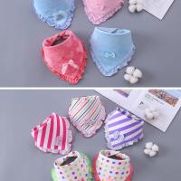 男女宝宝口水巾双层纯棉防水纽扣三角巾防吐奶围巾儿童围嘴四季款 随机1条装