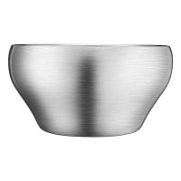 不锈钢碗家用304双层隔热防烫防摔饭碗家用彩色激光儿童卡通风碗 简约版 12CM