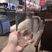 可爱卡通大容量玻璃杯家用办公室宿舍创意带盖勺吸管泡茶果汁水杯 空白无图 单杯没有盖勺