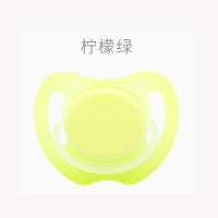 安抚奶嘴婴儿硅胶安睡奶嘴新生儿宝宝安慰奶嘴带盖0-6-18个月 M码 柠檬绿 （3-6个月） 单个