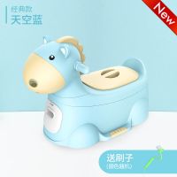 儿童坐便器宝宝马桶坐便凳男女孩蹲便幼儿抽屉多功能便携尿盆尿桶 [绣球蓝]6个月-6岁 [初代小便款][赠刷子]
