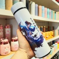 王者游戏保温杯智能温度显示水杯至尊宝李白韩信带滤网茶水杯子 普通盖子 500ML孙悟空至尊宝