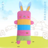 儿童枕头春夏宝宝卡通荞麦大号纯棉枕套小孩幼儿园婴儿定型枕1岁8 小号[单独枕套] 可爱粉拼接兔