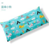 儿童枕头婴幼儿宝宝小孩四季通用1-2346岁以上夏季天吸汗透气冰凉 蓝绿小狗 小号 [枕套+珍珠棉枕芯]