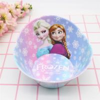 儿童餐具密胺宝宝婴儿吃饭辅食碗密胺可爱卡通防摔耐摔米奇吃饭碗 大号紫冰雪奇缘造型碗