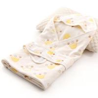 初生婴儿抱被新生儿包被夏季薄款纯棉纱布宝宝包巾产房包布刚出生 三层皇冠80*80抱被