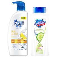 去屑洗发水沐浴露套装丝质柔滑洗头膏舒肤佳沐浴露组合 海飞丝清爽去油500ml 舒肤佳青瓜清爽400ml