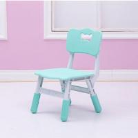 儿童椅子靠背幼儿园塑料桌椅靠背椅宝宝餐椅小凳子成人板凳家用椅 薄荷绿