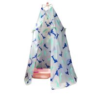 圆形浴罩加大加厚冬天洗澡神器帐篷家用沐浴罩保暖保温成人洗澡帐 蓝色海豚