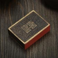 高档精典金属怀旧古铜老式火柴盒加厚防潮抗压小金属盒火柴盒 青古铜HC盒