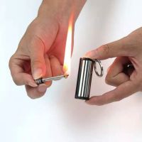 创意子弹壳煤油万次火柴户外防水火柴兵工模型燃油打火机钥匙扣 圆柱万次火柴