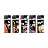 贵族X3迷你防风打火机触感夹片时尚潮流个性防风机可充气特工 X3 大话西游 1只随机图