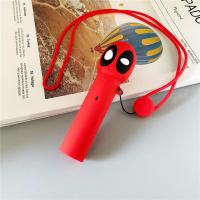 1代锐刻悦克一代卡通硅胶保护套悦客锐克锐客保护壳挂绳 红色死待 大头悦刻一代+硅胶挂绳
