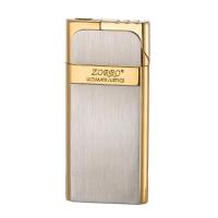 充气打火机超薄迷你小巧便携按压点火高档精致女士气体打火机 金拉丝