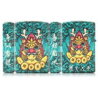 打火机创意原装彩印打火机个性潮流图案防风煤油打火机送男友 蚣蝮(小油*1+黑火石*1)