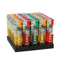 大号透明普通打火机家用批发明火一次性耐用新款电子创意特价超市 9支装 555(明火)