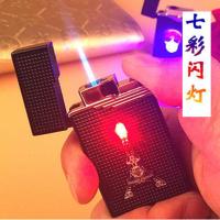 创意手表打火机充气防风蓝焰闪光灯金属点烟器电子表真手表打火机[3月15日发完] 铁塔[不带表]黑色 单只手表火机送烟嘴