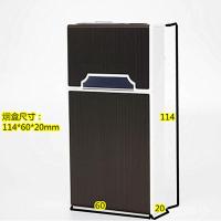 20支装细烟盒打火机一体充电创意超薄防风便携炫赫门香菸盒刻字 黑色