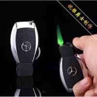 创意个性打火机车钥匙宝马奔驰打火机充电 充气防风点烟器送男友 奔驰[充气款