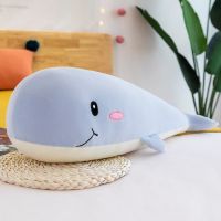 鲸鱼毛绒玩具布娃娃可爱睡觉抱枕公仔超大号床上玩偶女孩生日礼物 蓝色 70厘米