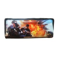 帆布笔袋ins男生王者大容量文具盒小学初高中学生必备铅笔盒多层 二层和平精英-摩托车 单品(笔袋)