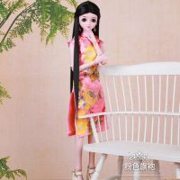 60厘米芭比古装衣服公主裙冰公主3分bjd德必胜凯蒂娃娃衣服 粉色旗袍[特价娃衣不送鞋] 即送娃鞋[只是衣服不含娃娃