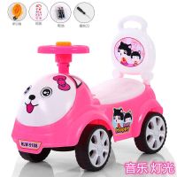 可骑儿童滑行车溜溜车扭扭车带音乐可坐人玩具车可坐宝宝车小孩车 粉猫+音乐灯光+礼包