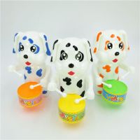 批发毛绒玩具电子倒退小狗玩具 会走会倒退毛绒小狗玩具儿童礼物 发条狗打鼓 1只装