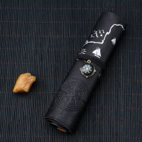 文具盒韩版创意初中生笔帘男生女孩卷笔袋简约大容量小学生铅笔袋 指南者 黑色 指南者 简约版 带指南针